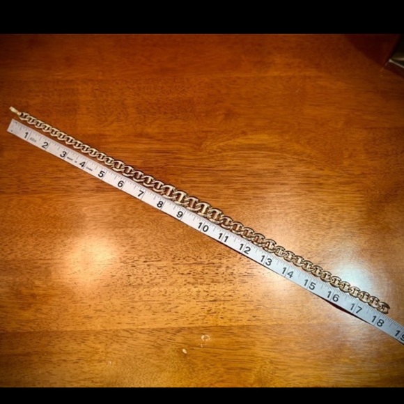 Vintage Mariner Link Chain Necklace. Chunky Statement Necklace Graduated links - Picture 6 of 15